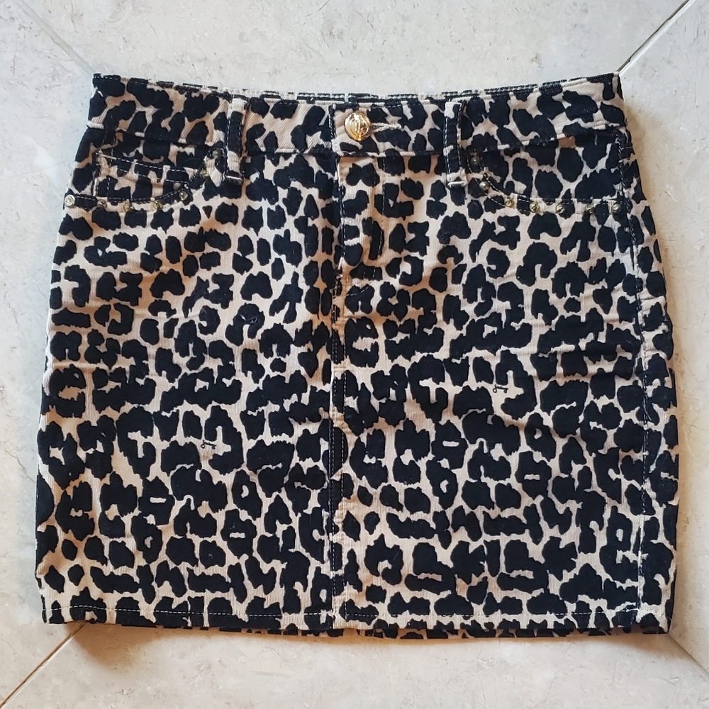 AUTHENTIC JUICY COUTURE Animal Print Mini Skirt Girls 14